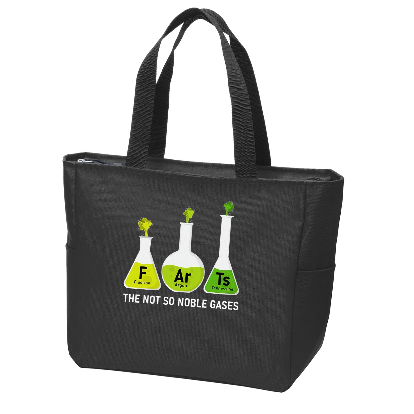 Farts The Not So Noble Gases Funny Chemistry Zip Tote Bag
