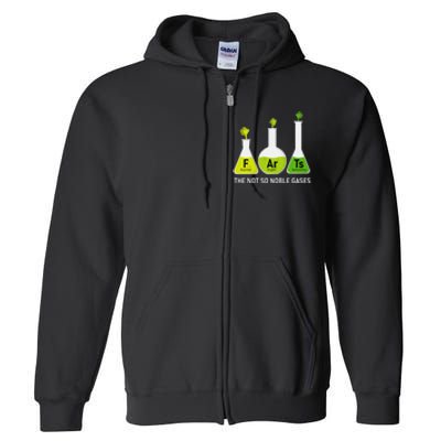 Farts The Not So Noble Gases Funny Chemistry Full Zip Hoodie