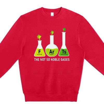 Farts The Not So Noble Gases Funny Chemistry Premium Crewneck Sweatshirt