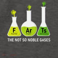 Farts The Not So Noble Gases Funny Chemistry Vector Backpack