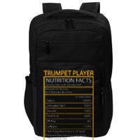 Funny Trumpet Nutrition Facts Cool Trumpet Player Men Women Impact Tech Backpack