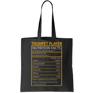 Funny Trumpet Nutrition Facts Cool Trumpet Player Men Women Tote Bag