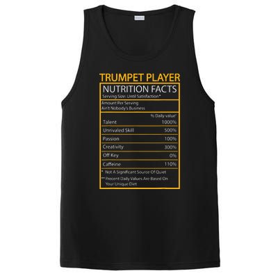 Funny Trumpet Nutrition Facts Cool Trumpet Player Men Women PosiCharge Competitor Tank