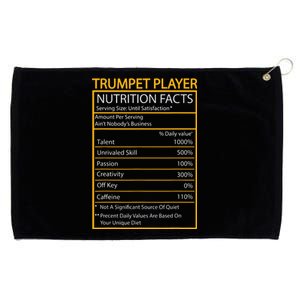 Funny Trumpet Nutrition Facts Cool Trumpet Player Men Women Grommeted Golf Towel