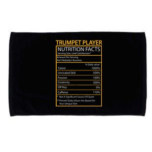 Funny Trumpet Nutrition Facts Cool Trumpet Player Men Women Microfiber Hand Towel