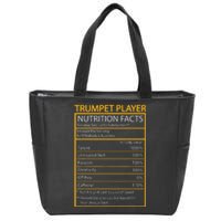 Funny Trumpet Nutrition Facts Cool Trumpet Player Men Women Zip Tote Bag