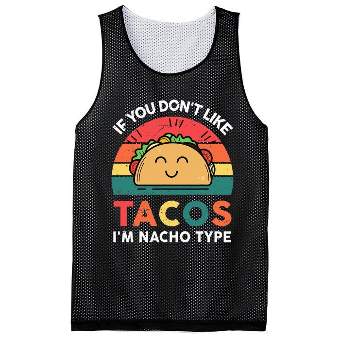 Funny Taco Nacho Type Mexican Fiesta Tuesday Funny Mesh Reversible Basketball Jersey Tank