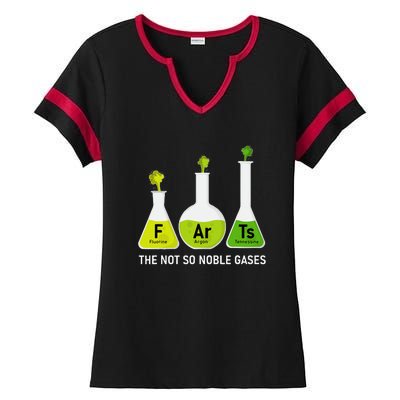 Farts The Not So Noble Gases Funny Chemistry Ladies Halftime Notch Neck Tee