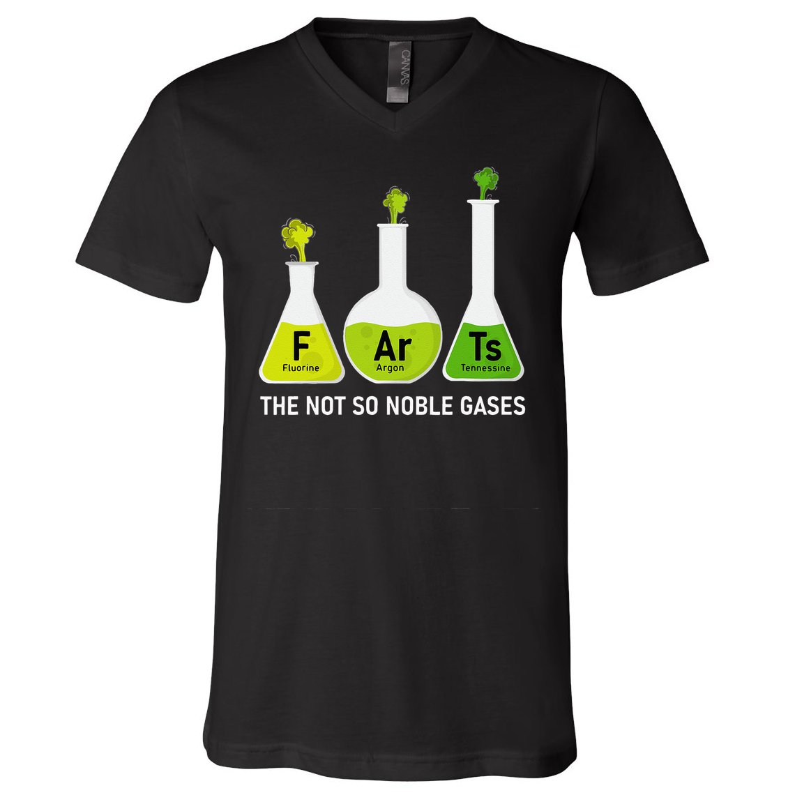 Farts The Not So Noble Gases Funny Chemistry V-Neck T-Shirt