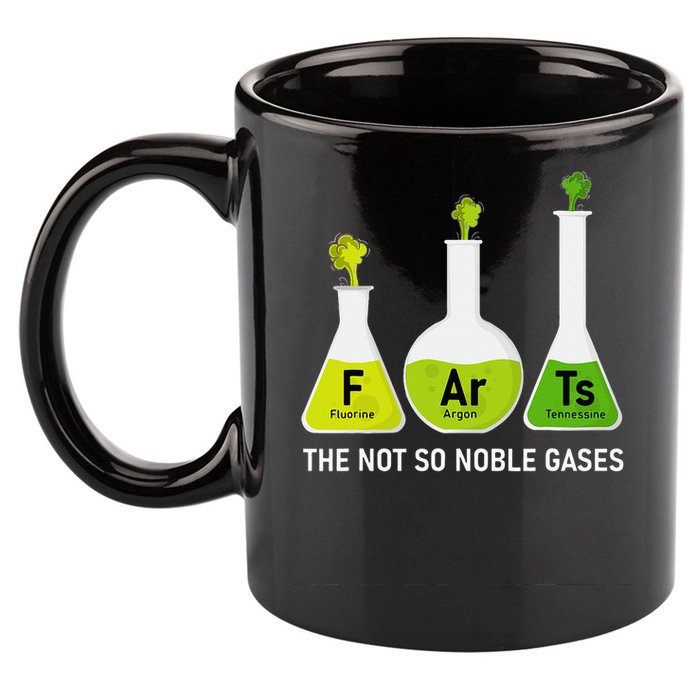 Farts The Not So Noble Gases Funny Chemistry 11oz C Handle Ceramic Mug