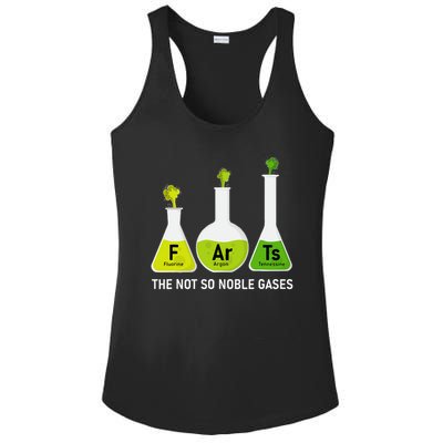 Farts The Not So Noble Gases Funny Chemistry Ladies PosiCharge Competitor Racerback Tank