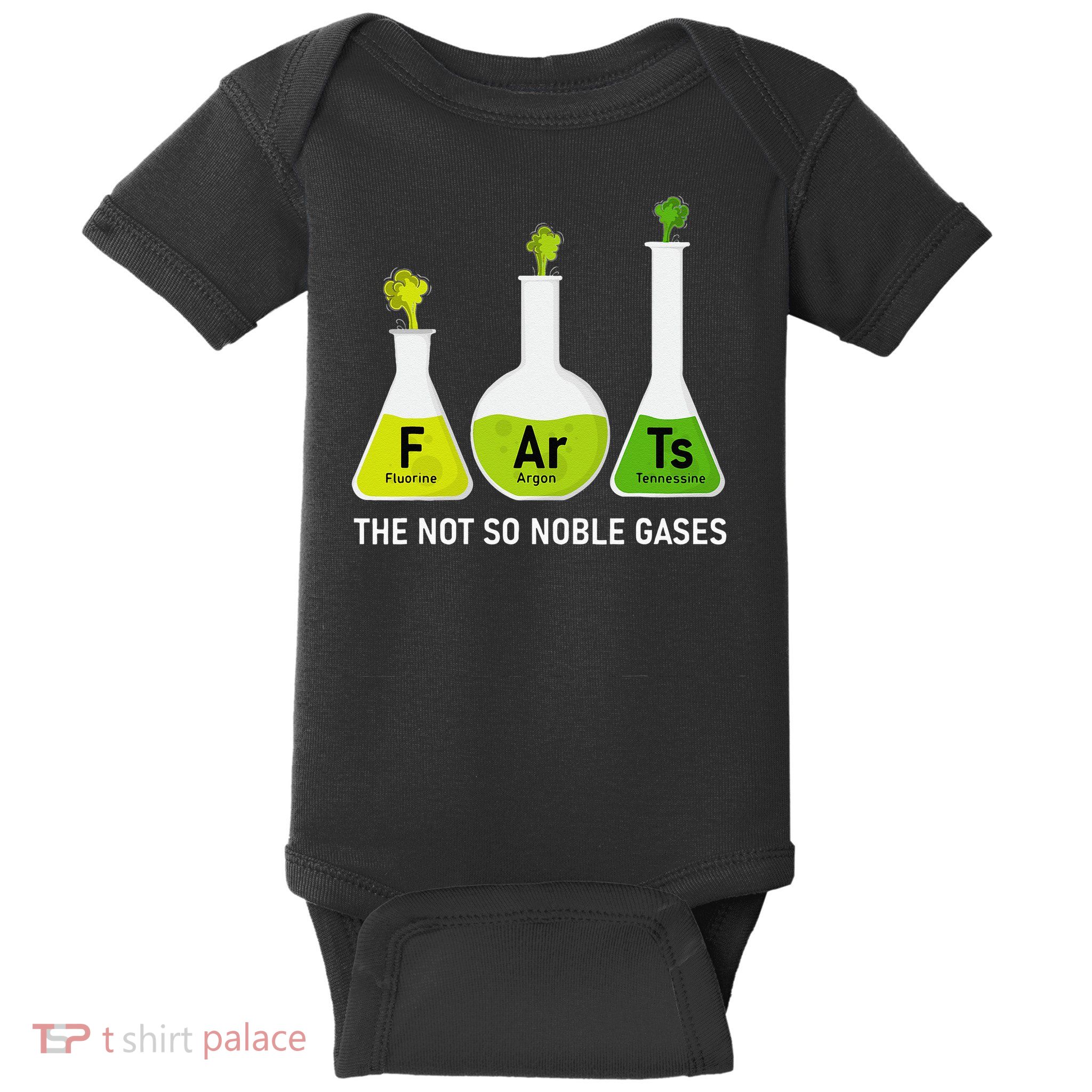 Farts The Not So Noble Gases Funny Chemistry Baby Bodysuit