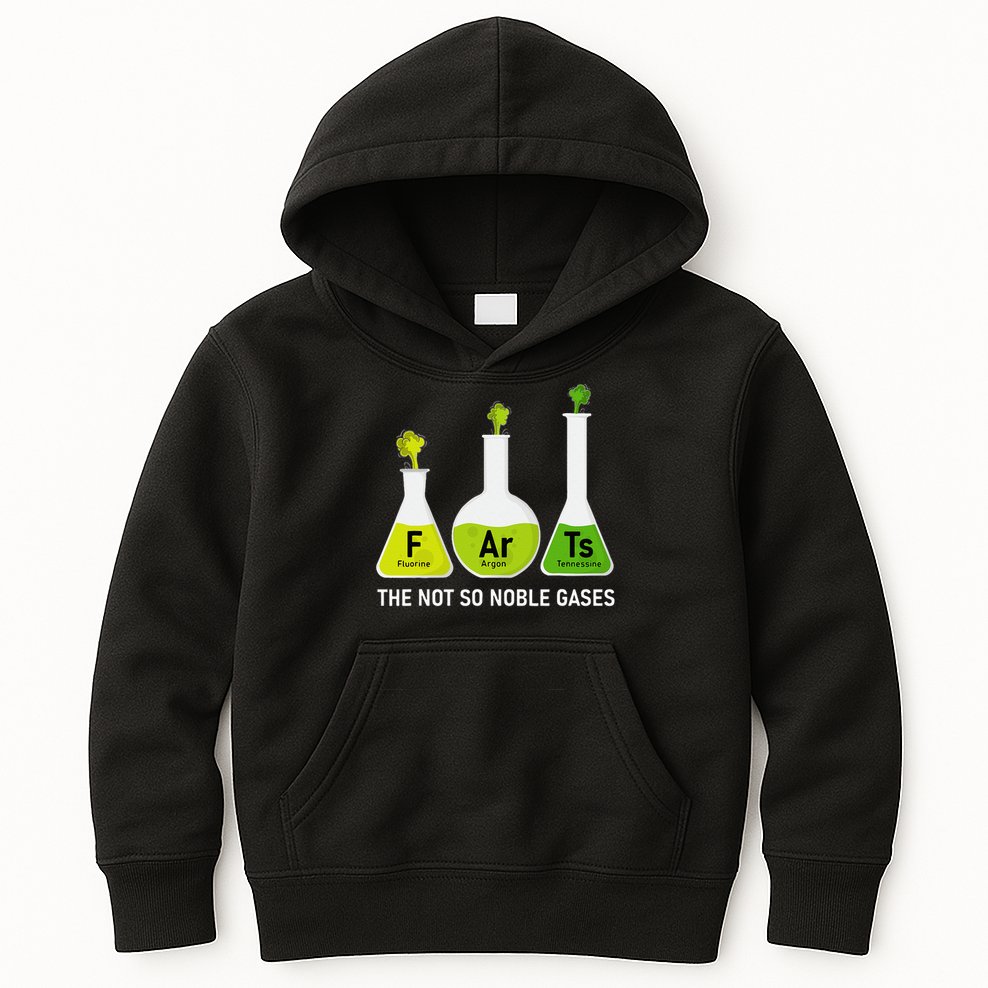 Farts The Not So Noble Gases Funny Chemistry Kids Hoodie