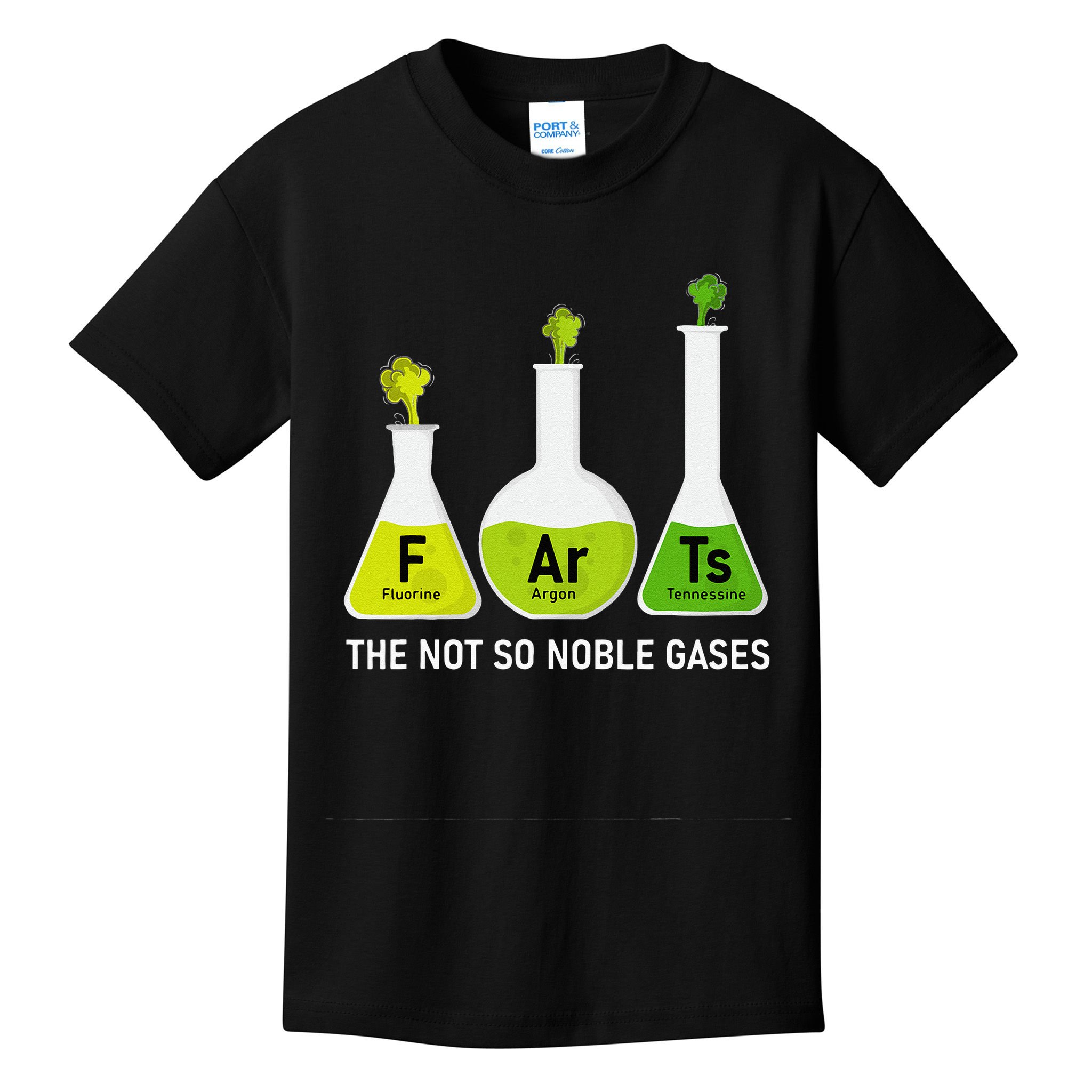 Farts The Not So Noble Gases Funny Chemistry Kids T-Shirt