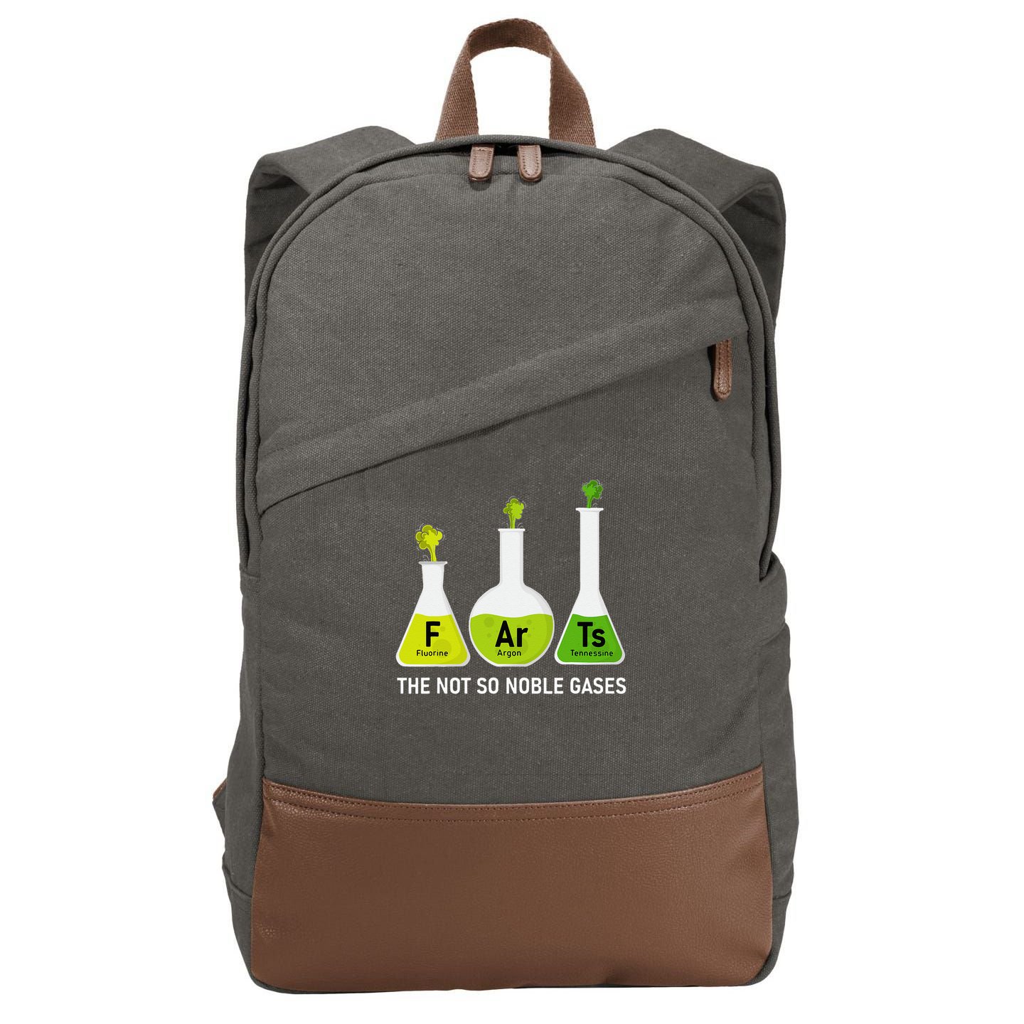 Farts The Not So Noble Gases Funny Chemistry Cotton Canvas Backpack