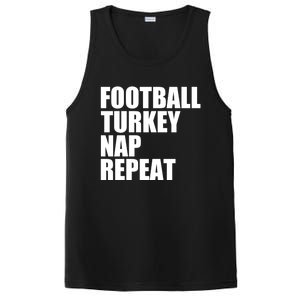 Football Turkey Nap Repeat Thanksgiving Gobble Family Lovers Gift PosiCharge Competitor Tank