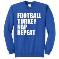 Football Turkey Nap Repeat Thanksgiving Gobble Family Lovers Gift Sweatshirt