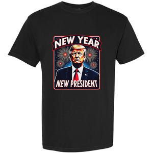 Funny Trump New Year Party 2025 Trump New Year New President Garment-Dyed Heavyweight T-Shirt