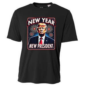 Funny Trump New Year Party 2025 Trump New Year New President Cooling Performance Crew T-Shirt