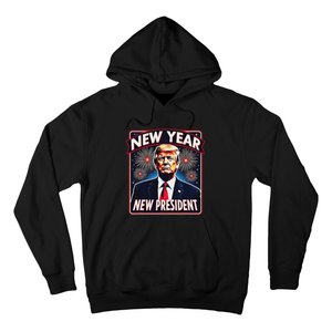 Funny Trump New Year Party 2025 Trump New Year New President Hoodie