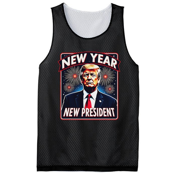 Funny Trump New Year Party 2025 Trump New Year New President Mesh Reversible Basketball Jersey Tank