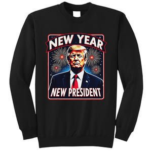 Funny Trump New Year Party 2025 Trump New Year New President Tall Sweatshirt