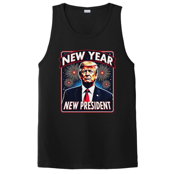 Funny Trump New Year Party 2025 Trump New Year New President PosiCharge Competitor Tank