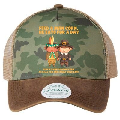 Funny Thanksgiving Native American Legacy Tie Dye Trucker Hat