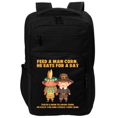 Funny Thanksgiving Native American Impact Tech Backpack