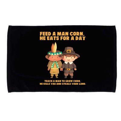 Funny Thanksgiving Native American Microfiber Hand Towel