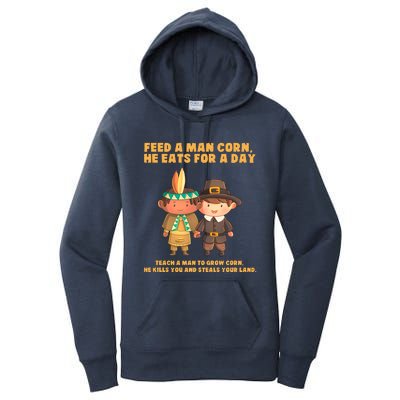 Funny Thanksgiving Native American Women's Pullover Hoodie