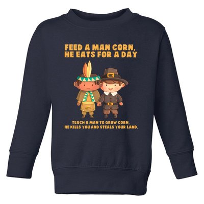 Funny Thanksgiving Native American Toddler Sweatshirt