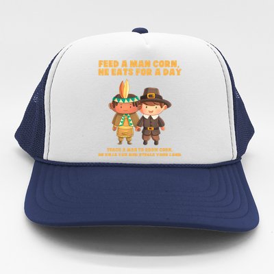 Funny Thanksgiving Native American Trucker Hat