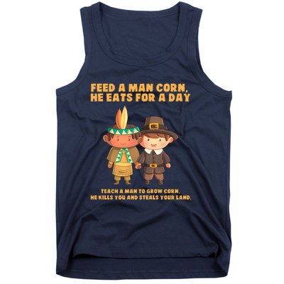 Funny Thanksgiving Native American Tank Top