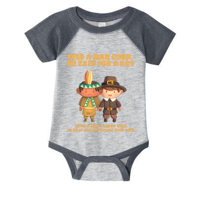 Funny Thanksgiving Native American Infant Baby Jersey Bodysuit