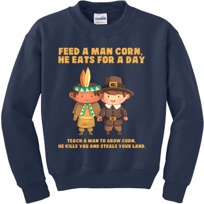 Funny Thanksgiving Native American Kids Sweatshirt