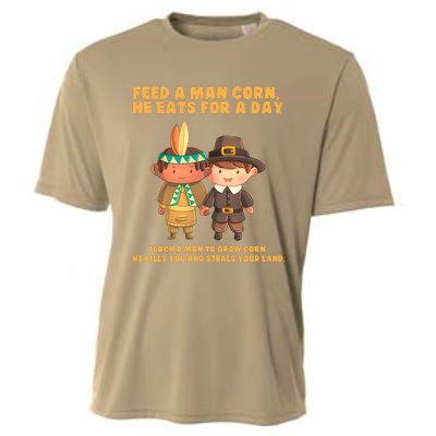 Funny Thanksgiving Native American Cooling Performance Crew T-Shirt