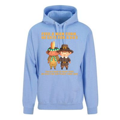 Funny Thanksgiving Native American Unisex Surf Hoodie