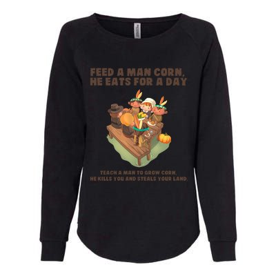 Funny Thanksgiving Native American 8 Womens California Wash Sweatshirt