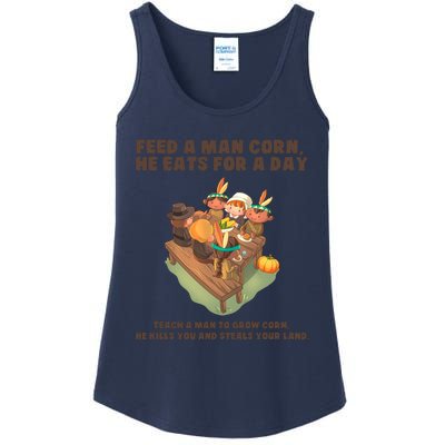 Funny Thanksgiving Native American 8 Ladies Essential Tank