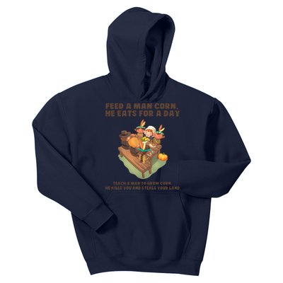 Funny Thanksgiving Native American 8 Kids Hoodie