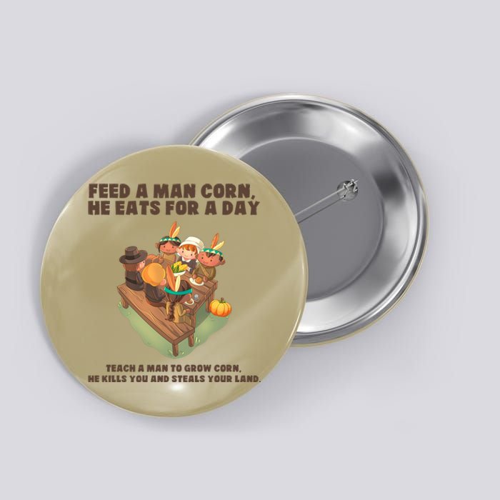 Funny Thanksgiving Native American 8 Button