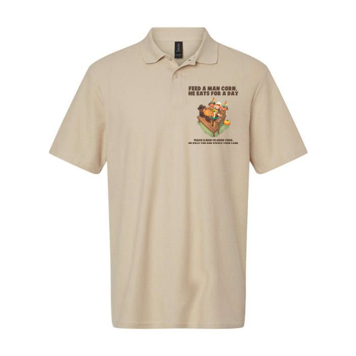 Funny Thanksgiving Native American 8 Softstyle Adult Sport Polo