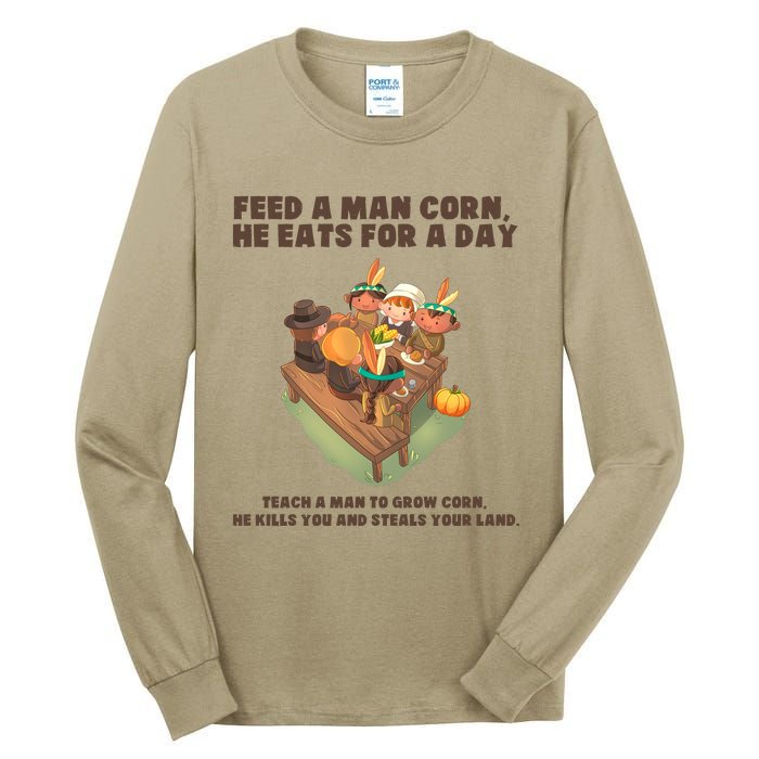 Funny Thanksgiving Native American 8 Tall Long Sleeve T-Shirt