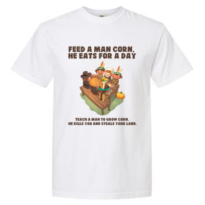 Funny Thanksgiving Native American 8 Garment-Dyed Heavyweight T-Shirt