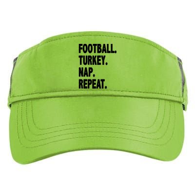 Football Turkey Nap Repeat Adult Drive Performance Visor