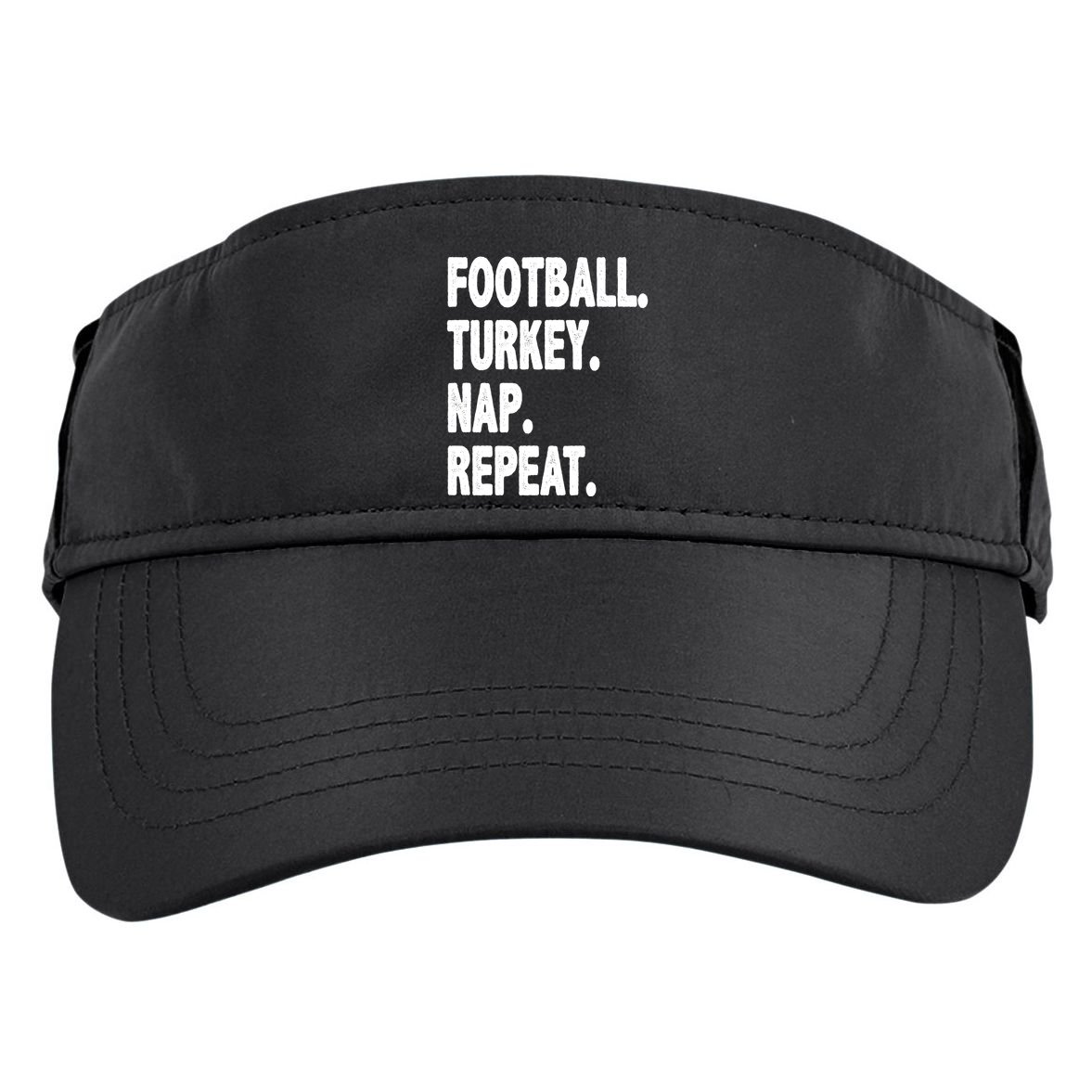 Football Turkey Nap Repeat Adult Drive Performance Visor