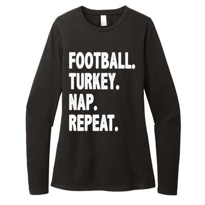 Football Turkey Nap Repeat Womens CVC Long Sleeve Shirt