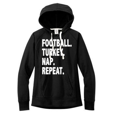 Football Turkey Nap Repeat Women's Fleece Hoodie