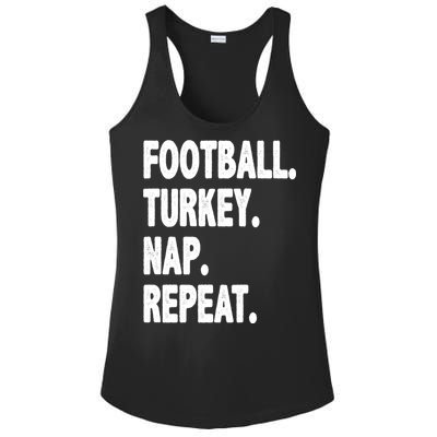 Football Turkey Nap Repeat Ladies PosiCharge Competitor Racerback Tank